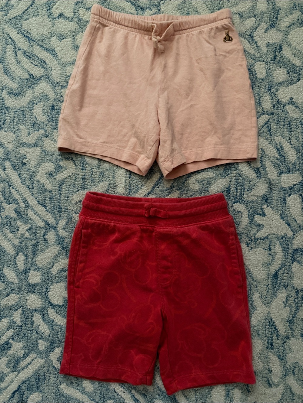 GAP Baby light orange, dark orange Knit Shorts with Elastic Waist